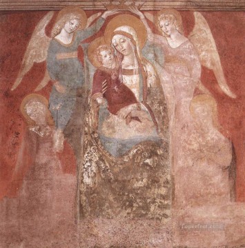  Sienese Oil Painting - Madonna And Child With Angels Sienese Francesco di Giorgio